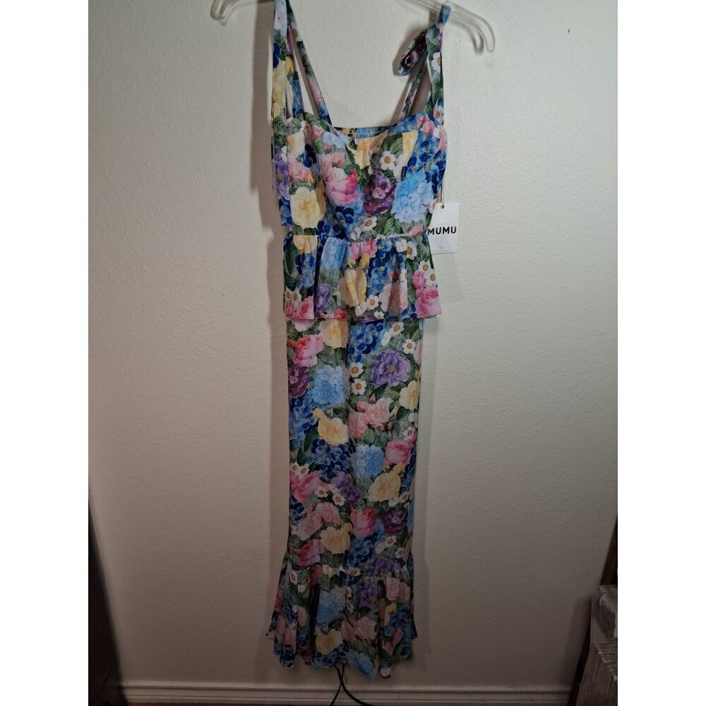 NWT Show Me Your MuMu Maxi Dress Floral Boho Garden Cottage Size XS